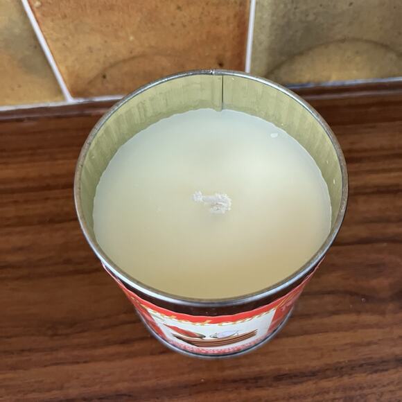 Sandalwood & Rose Soy Wax Candles Rustic Tin Metal Container Set of 2 - Picture 4 of 9